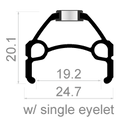 Rodi velg skorpion 26 559 x 19c 36 gaats - spaak 14 - zwart