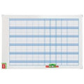 Nobo performance planbord whiteboard - jaarplanner aan de muur - 72 x 5 x 103 cm - wit