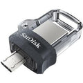 Usb-stick sandisk dual drive m3.0 for android transparant zwart