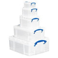 Voordeelpakket dozen realy useful box 0,7 1,6 3 9 18l stapelbaar deksel