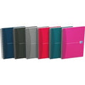 Oxford office essentials spiraalschrift, 180 bladzijden, ft a5, geruit 5 mm, geassorteerde kleuren 5 stuks