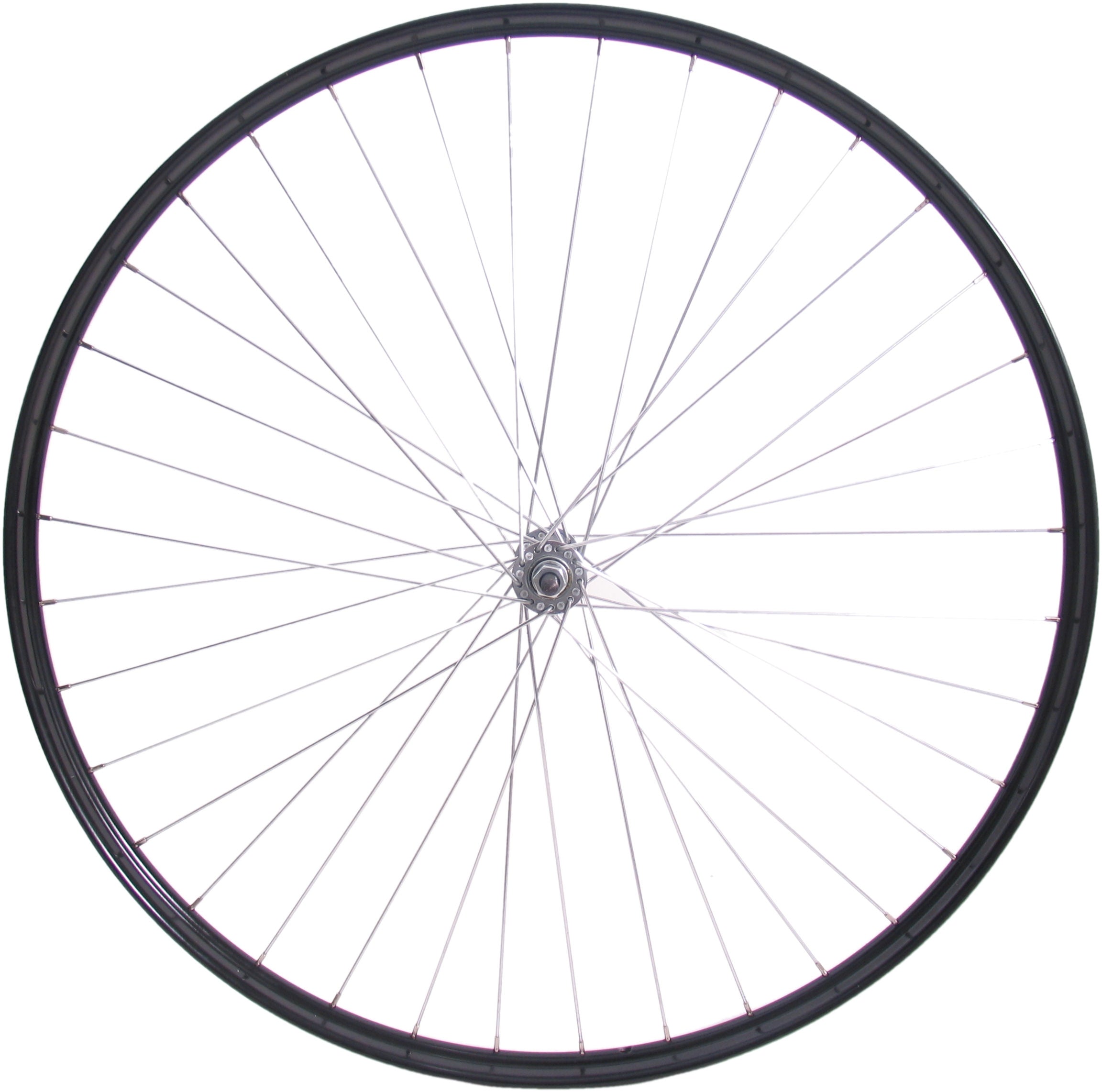 Voorwiel 28 x 1 1 2 - aluminium ryde velg - verchroomde naaf - zwart