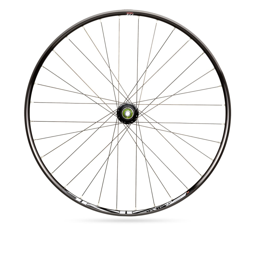 Rodi wielset tryp 25 27.5 voor steekas 15x100 en snelspanner 9x135 - 6 bouts remschijfbevestiging - 8 9 10 11 speed - zwart
