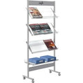 Folderhouder kerkmann metaal 73x160x31cm 12xdin a4 wieltjes