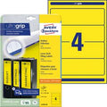 Ordneretiketten avery zweckform l4767-20 mat geel