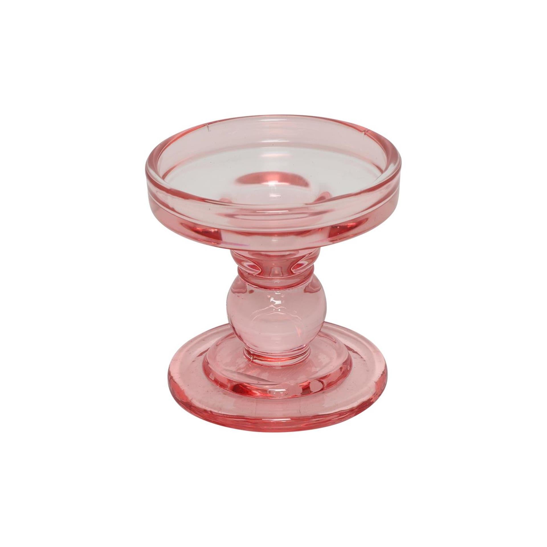 Countryfield kandelaar s donker roze 8,5x8,5x8,5cm