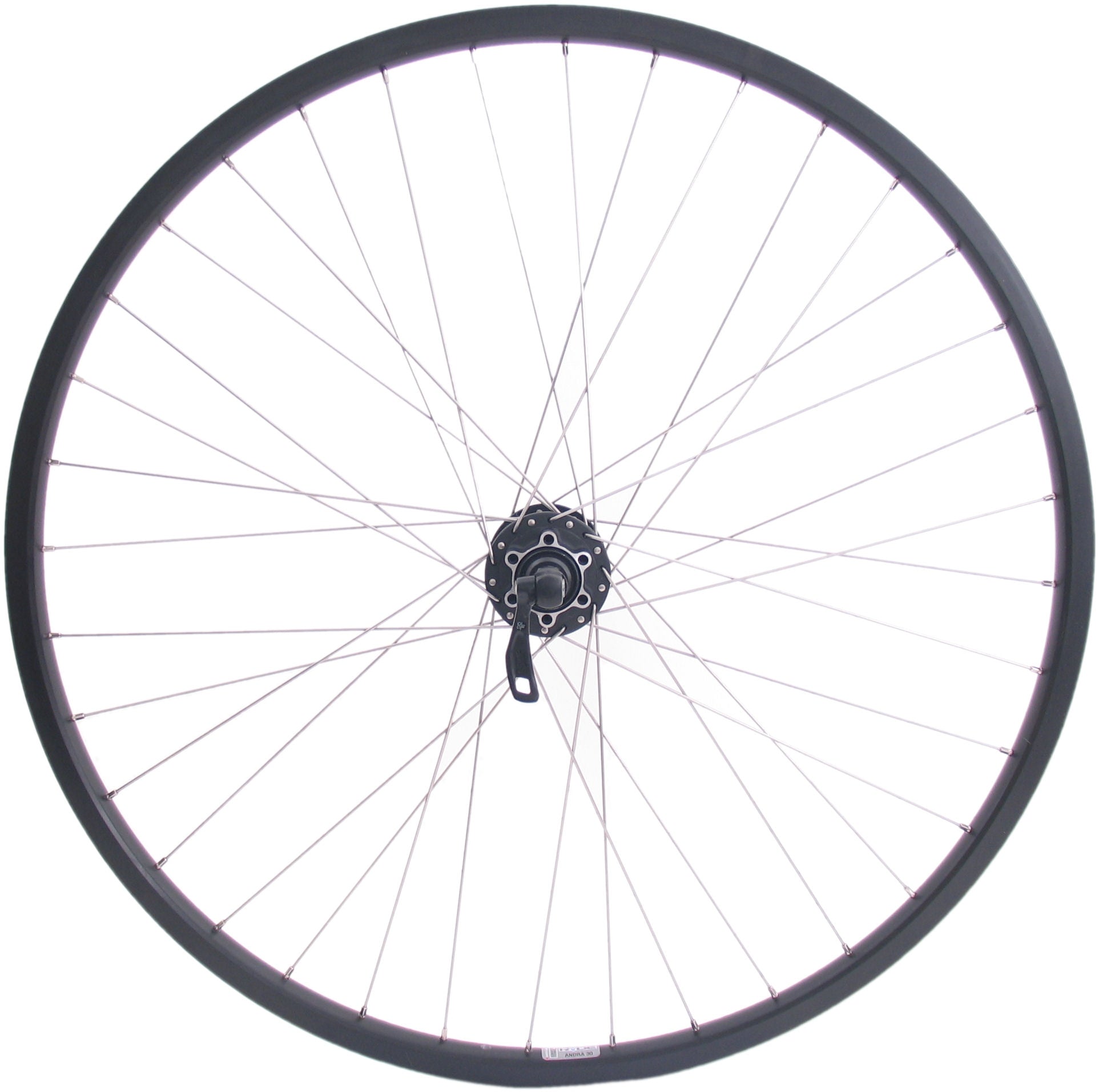 Hinterrad 26 559x19C Ryde Andra 30 Felge mit Shimano FH-M525 8-, 9- und 10-fach Nabe für 6-Loch-Bremsscheibenaufnahme – schwarz