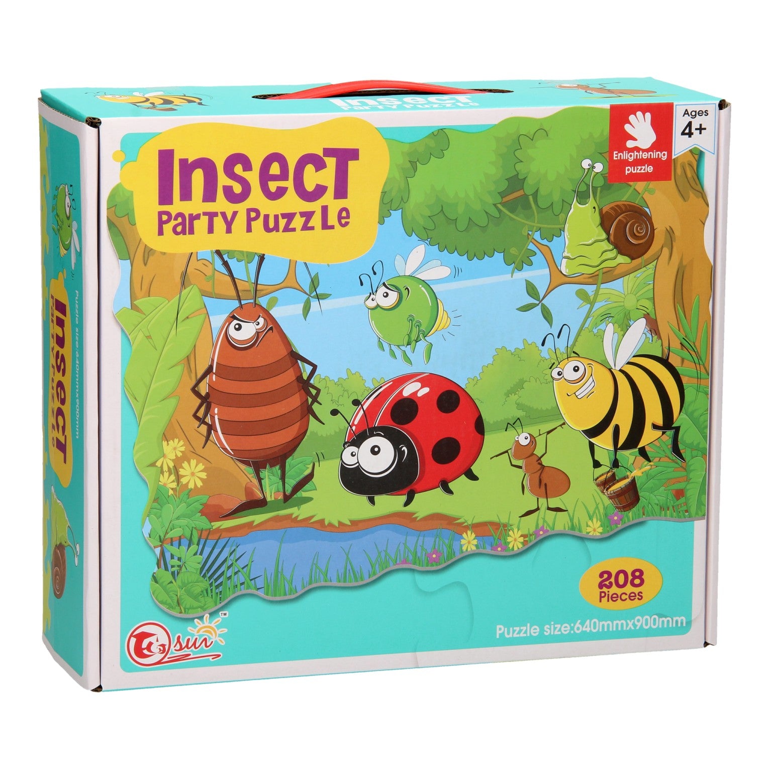 - Insektenparty Mega-Puzzle 208 Teile (90x64cm)