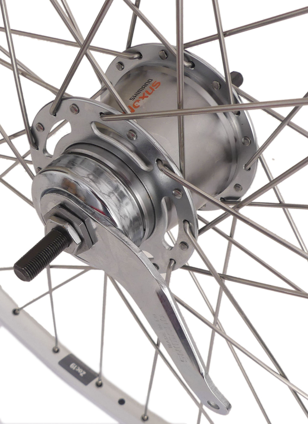 Shimano achterwiel 28 622 x 19c ryde zac19 velg met nexus 7 remnaaf - zilver
