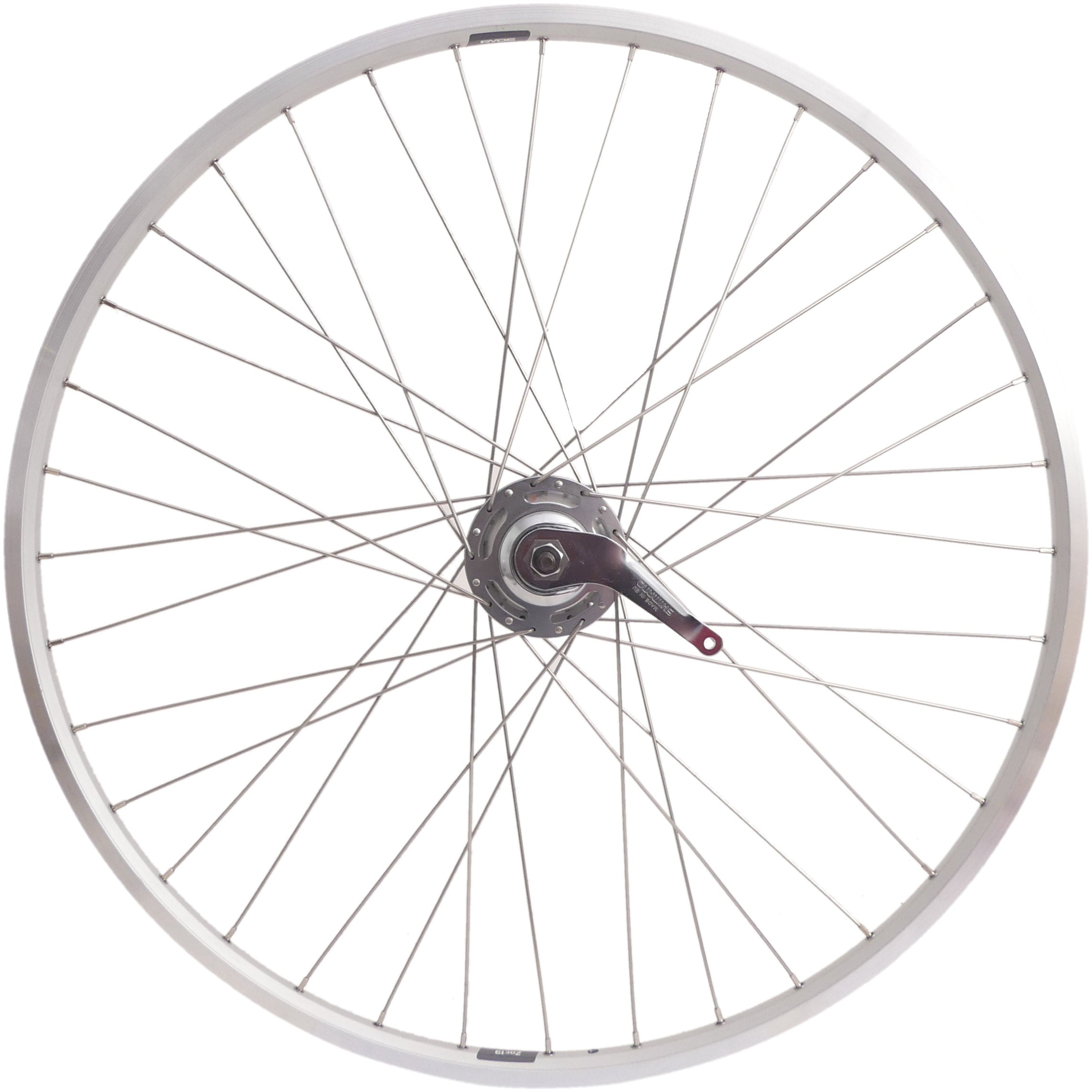 Shimano achterwiel 28 622 x 19c ryde zac19 velg met nexus 7 remnaaf - zilver