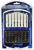 Geko boor- en schroefbitset - 56-delig - crv staal - 25 mm 75 mm bits