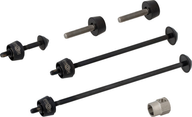 Pitlock locking skewer set 02 br for front wheel, rear wheel, seatpost, brake