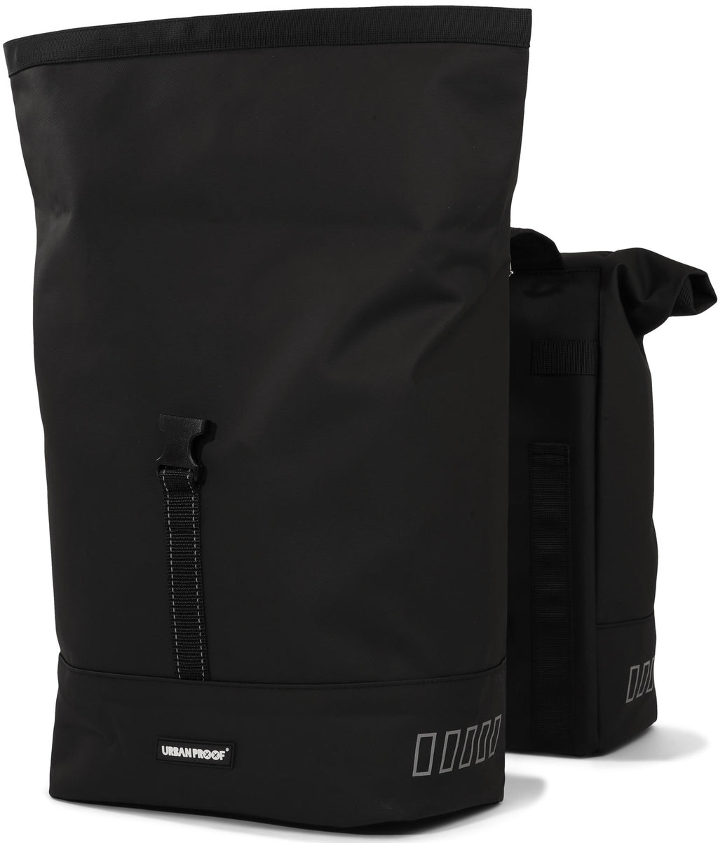 Urbanproof tas double roll up recycle 38l zwart