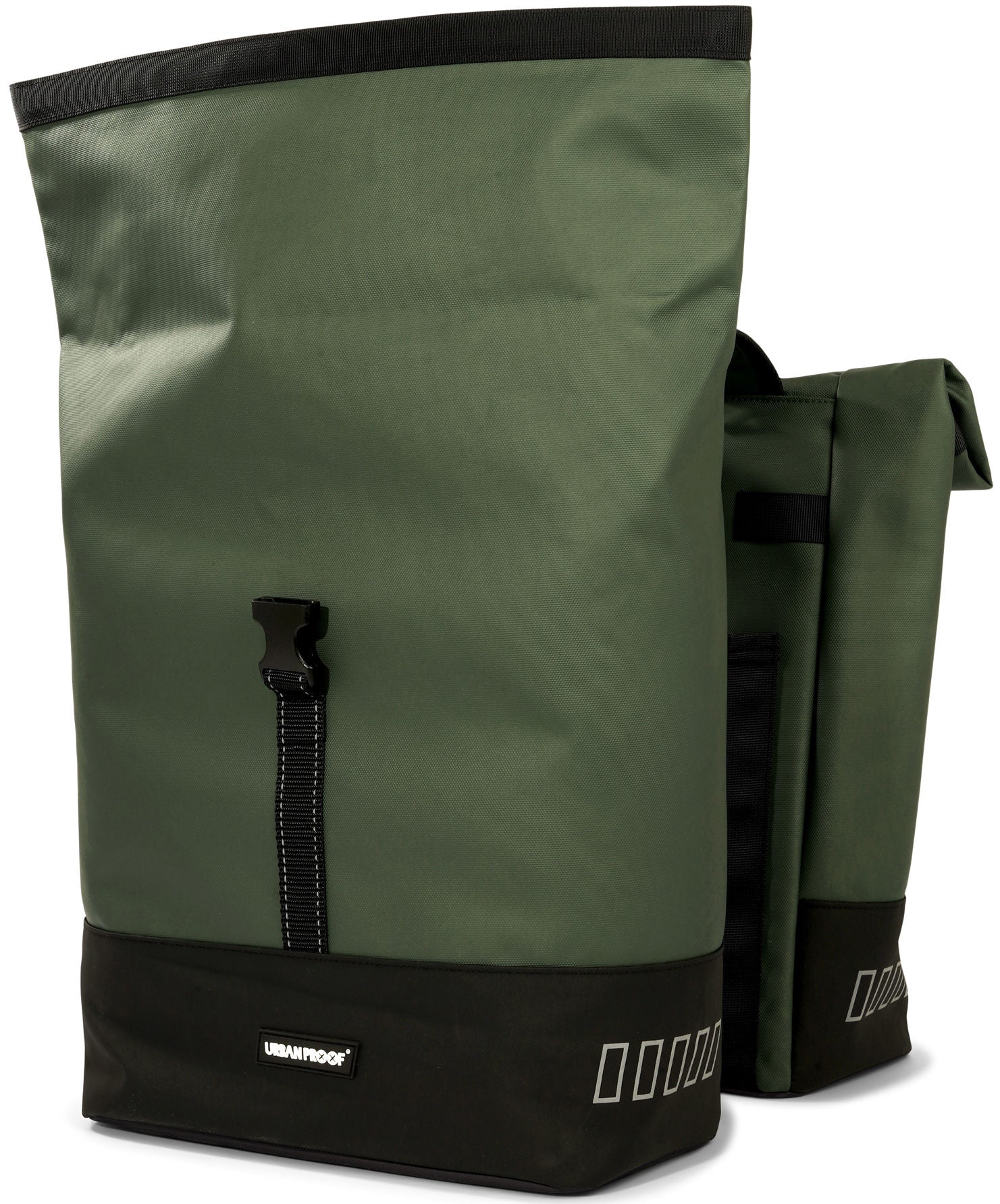 Urbanproof tas double roll up recycle 38l groen