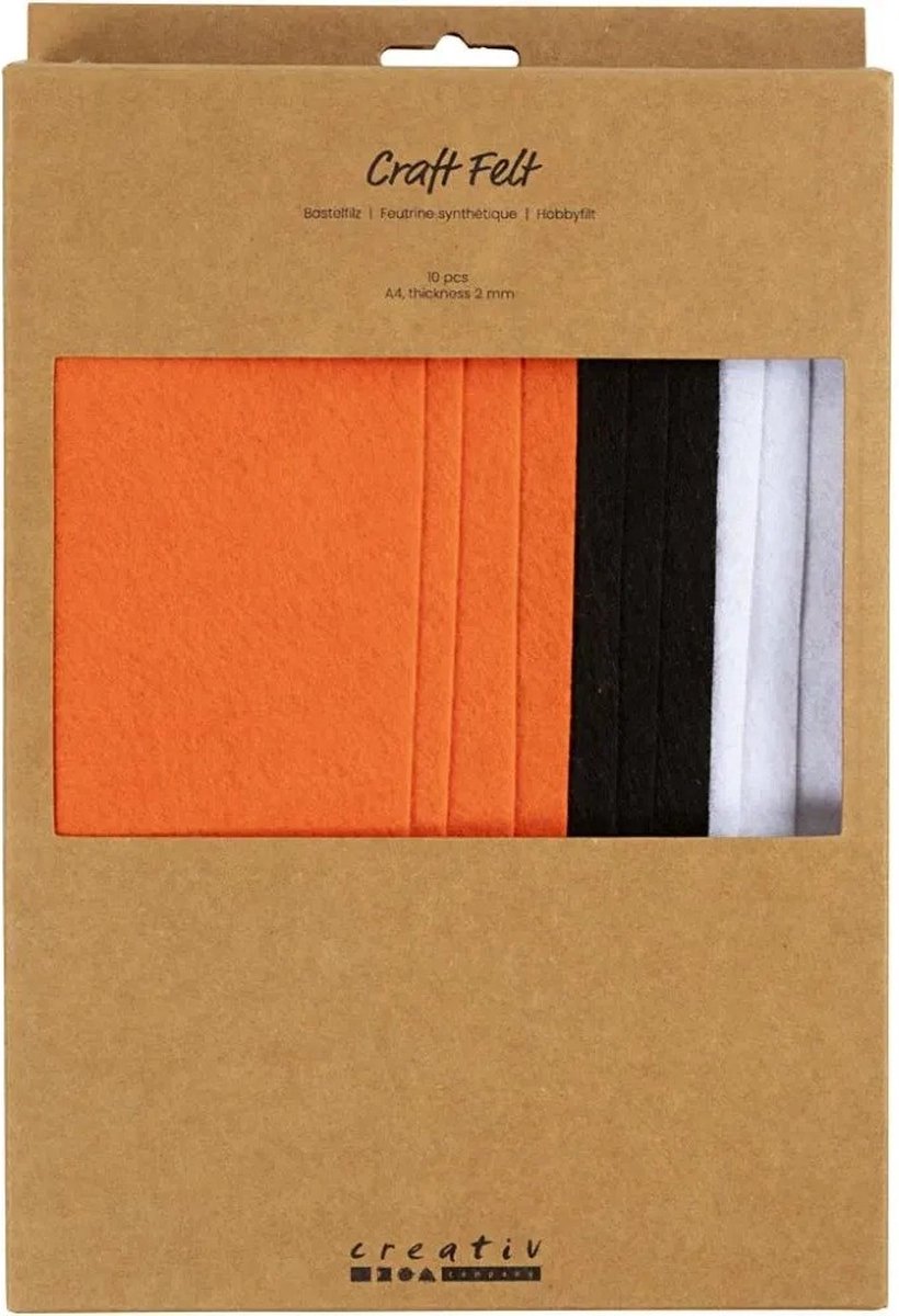 Creativ Company Hobbyfelt A4 Dicke 2 mm Herbstfarben - 10 Stück.