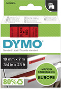 Dymo originele d1 labels | zwarte tekst op rood label | 19 mm x 7 m | zelfklevende etiketten voor de labelmanager labelmaker | gemaakt in europa