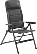 Travellife lago camping standenstoel comfort stormy grey - verstelbaar in 7 standen - water- en uv-bestendig