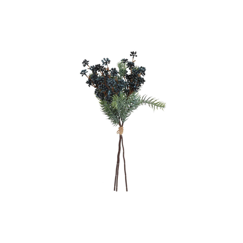 Countryfield kunsttak hedera bes blauw groen 46xh23cm