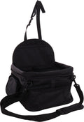 Flamingo autostoel hond – autostoel andor zwart – 36x36x26cm – opvouwbaar met ventilatie veiligheidsriem – compact stevig