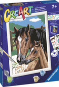 Ravensburger Creart Malen nach Zahlen – Spaß mit Fohlen