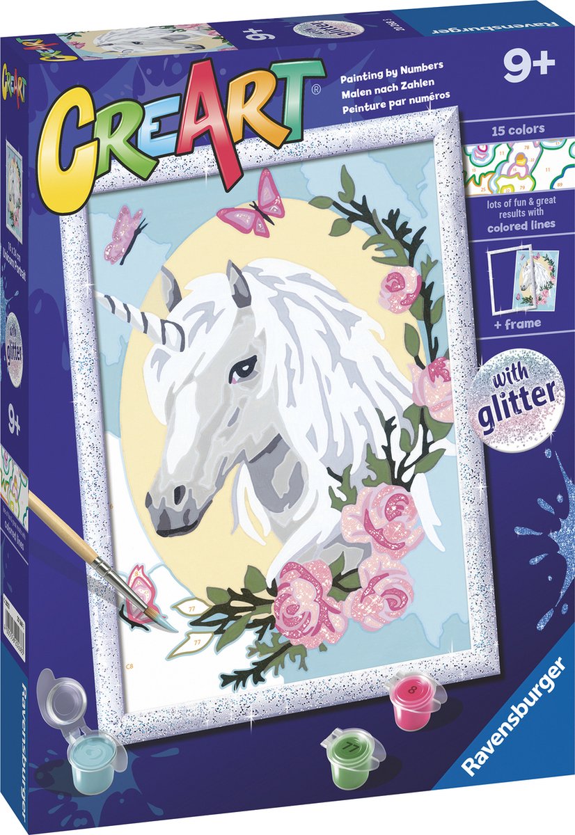 Ravensburger Creart Malen nach Zahlen – Einhornporträt