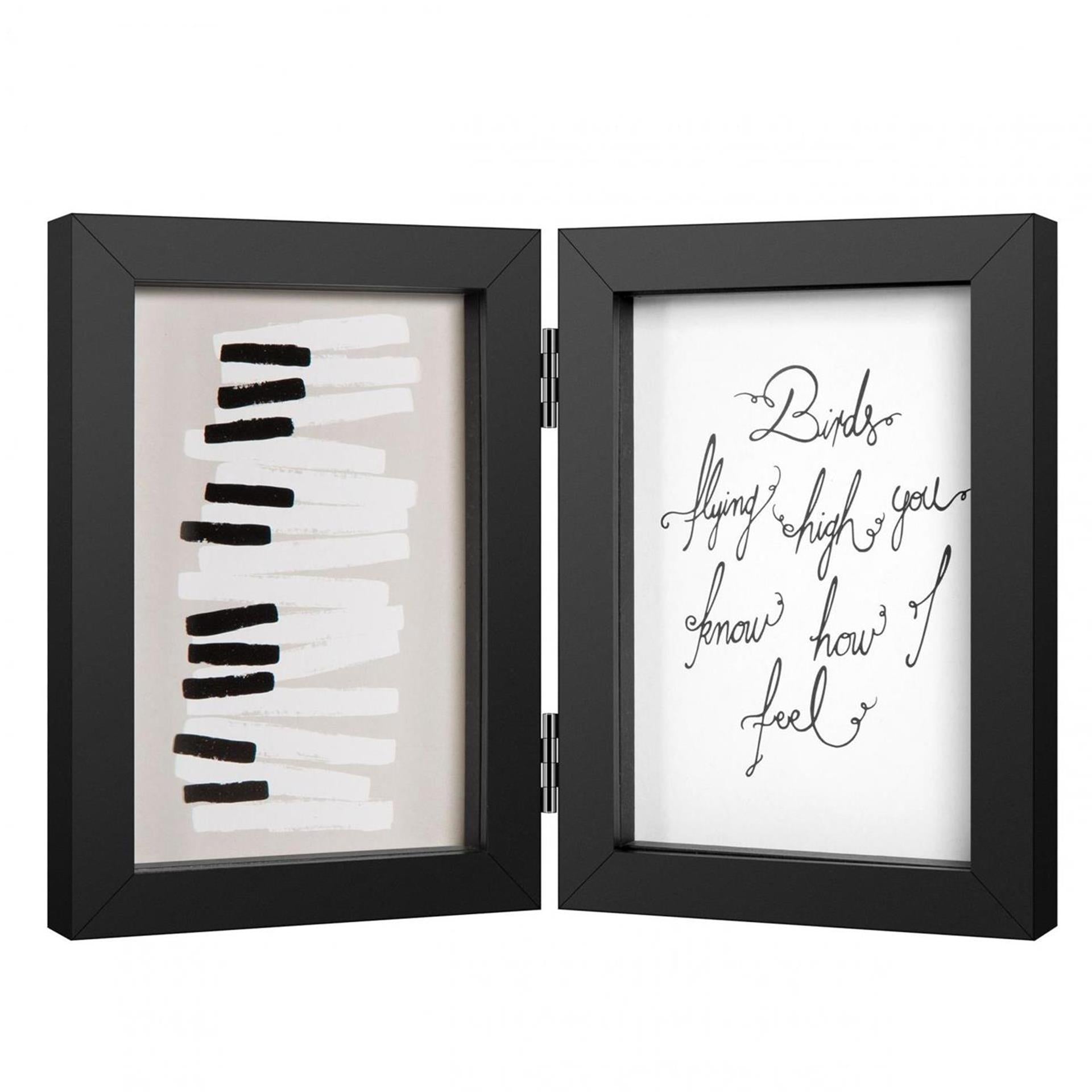 Henzo fotolijst piano tweeluik 13x18cm zwart