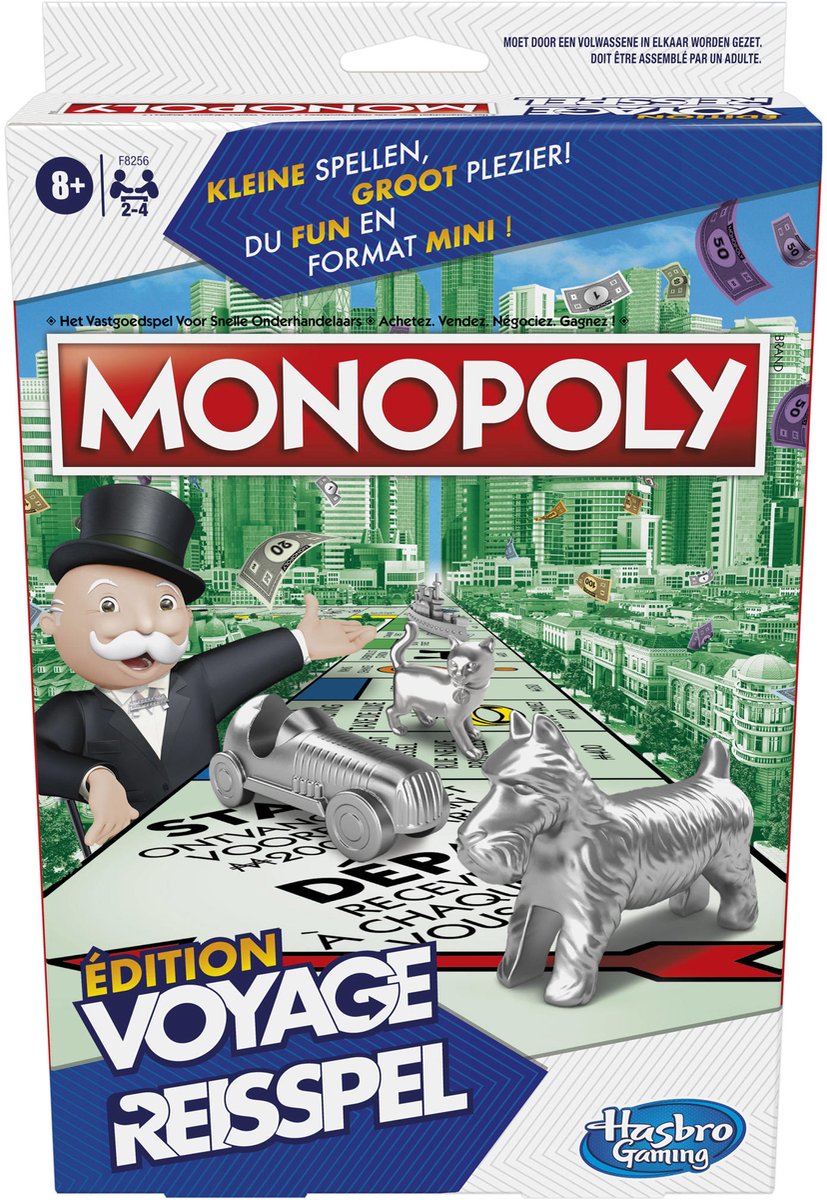 Hasbro gaming monopoly reisspel 2-4 spelers