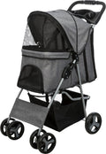 Trixie huisdieren wandelwagen inklapbaar grijs | dierenmand
