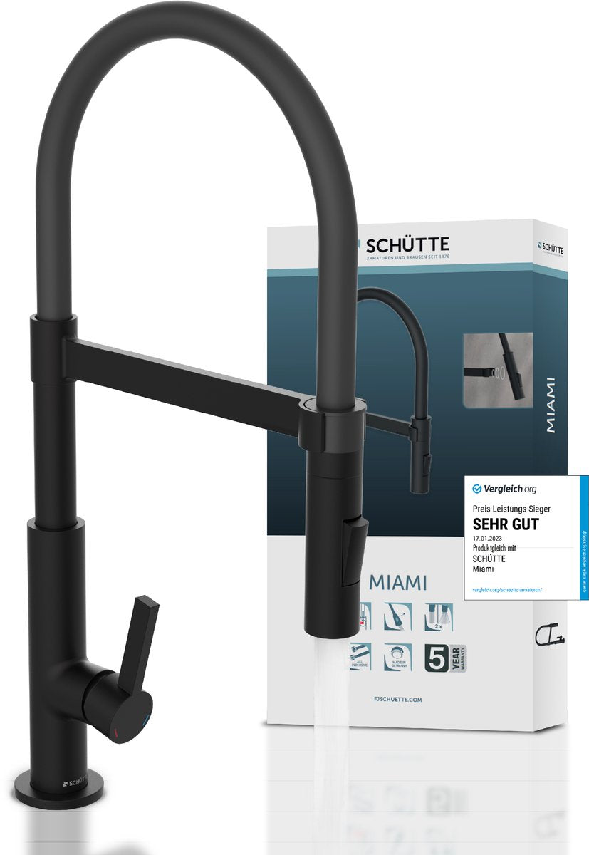 SCHÜTTE Einhandmischer Miami mattschwarz