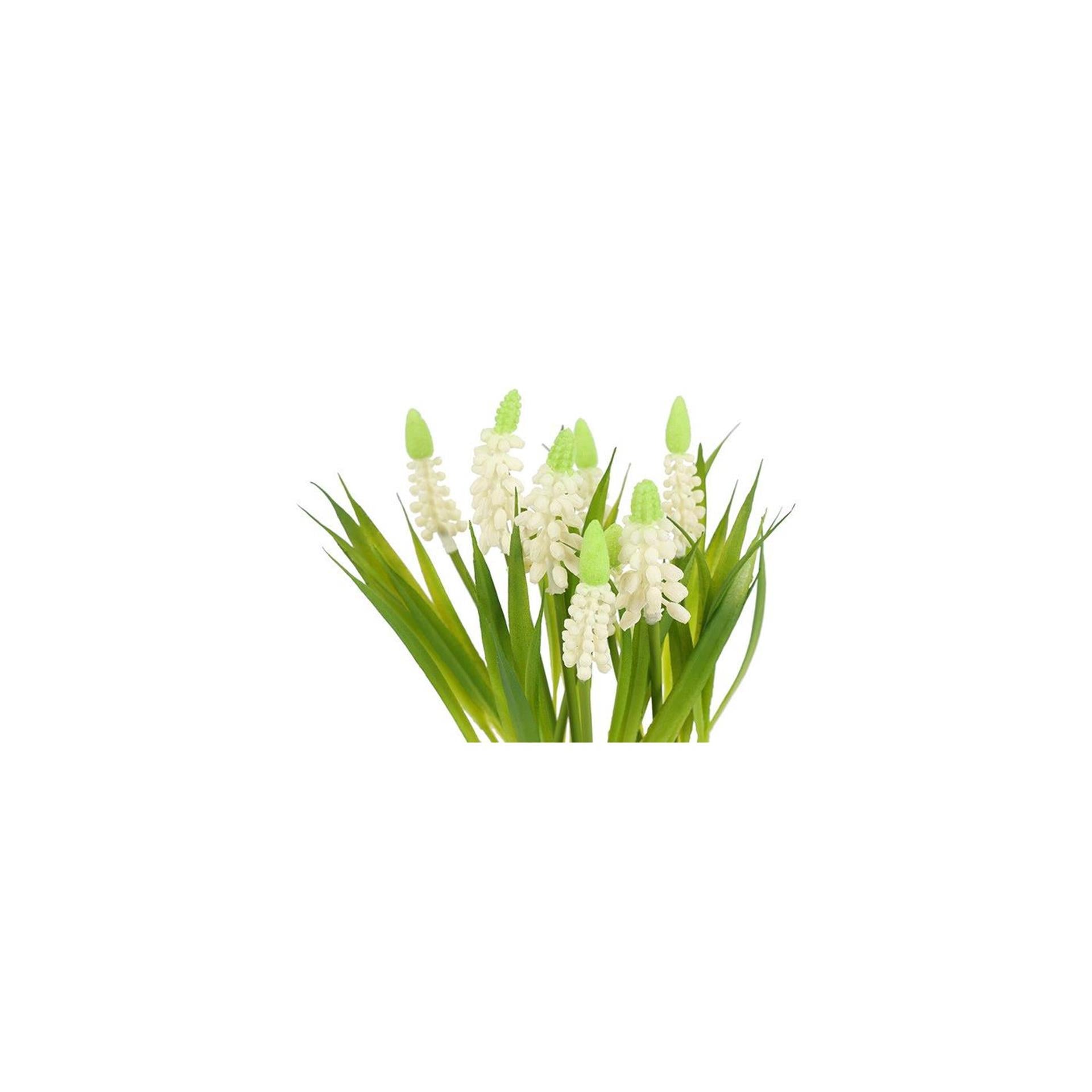 Countryfield kunstbloem in pot muscari wit h28cm