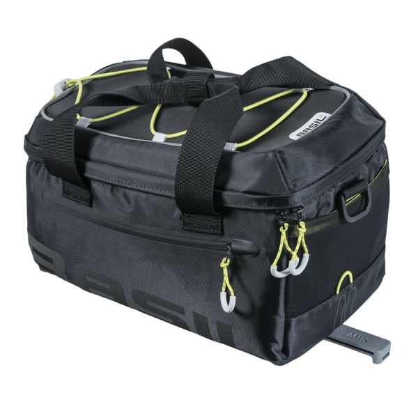Basil Miles MIK Fahrradtasche, 7 Liter, 29 x 18 x 17 cm, schwarz und grau