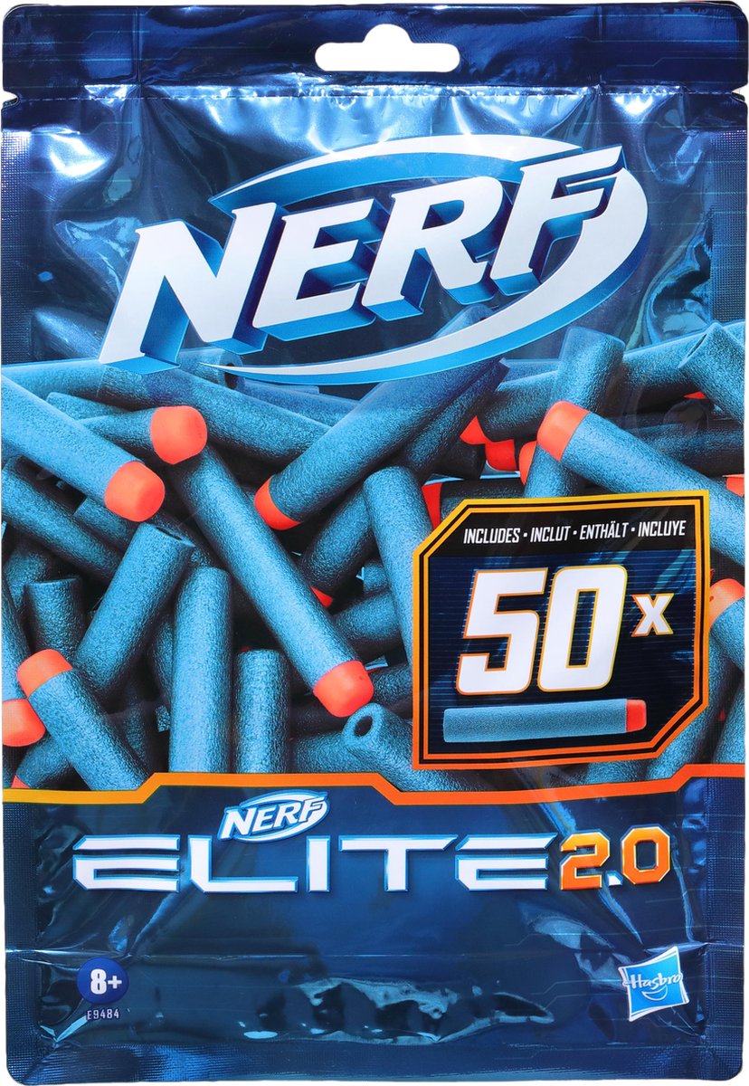 Nerf elite 2.0 refill pack - met 50 officiële elite 2.0 darts - elite pijltjes