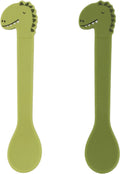 Trixie silicone spoon 2-pack - mr. dino