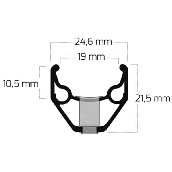 Rim Ryde ZAC 2000 28 622 x 19C Aluminium 32-Loch 14G - schwarz