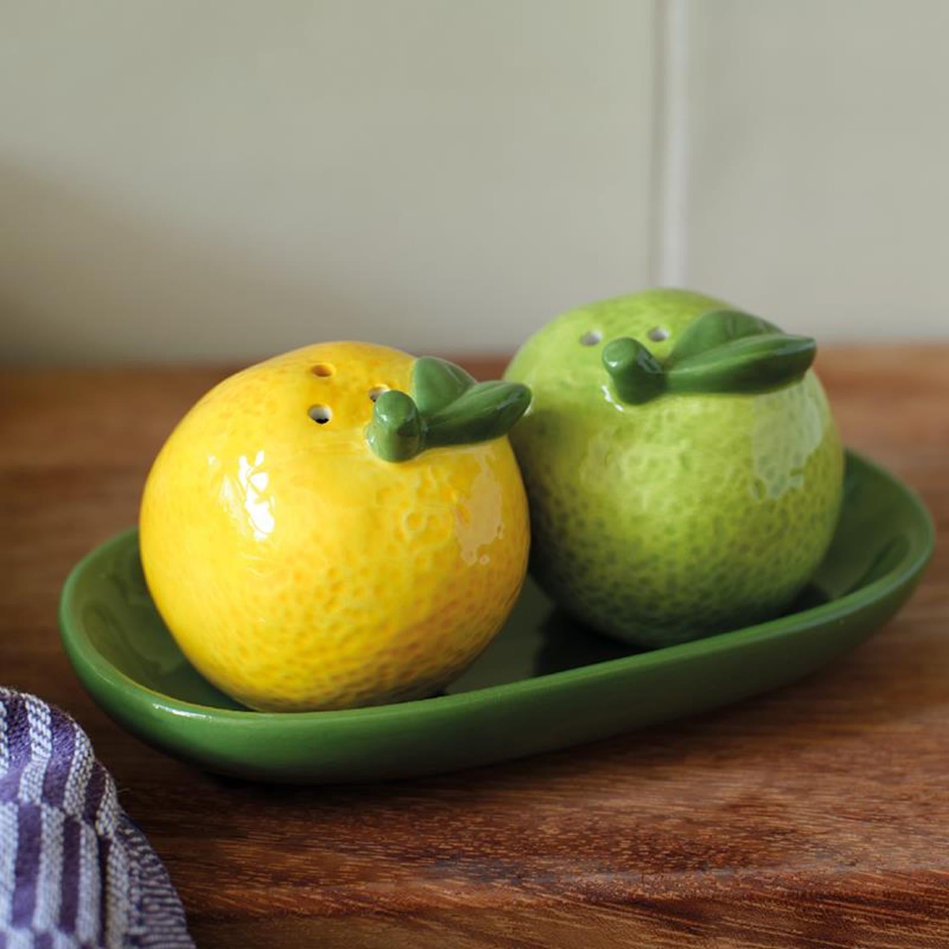 Decoris peper-en zoutstel citroen op schaal