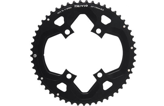Trivio - Rennkettenblatt 53 Zähne, 11-fach, 110 mm Lochkreis, 4-Arm Shimano