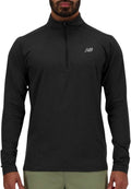 New balance space dye 1 4 zip heren sporttrui - black