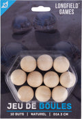 Engelhart houten buts jeu de boules – set van 10 stuks – naturel hout – pétanque doelballen – ø 30 mm – boules accessoires –