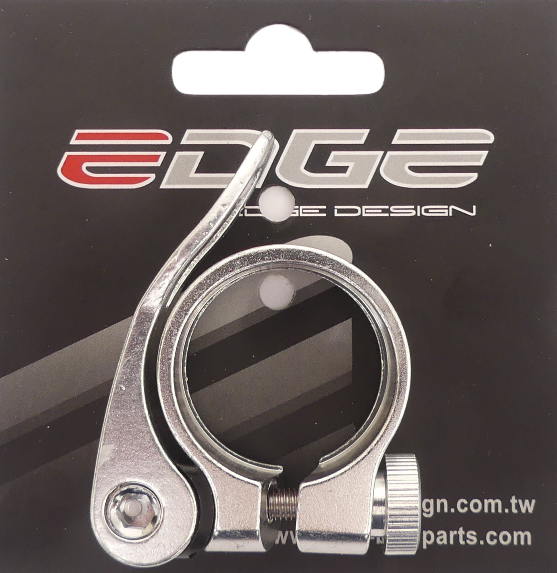 Sattelstützenklemme ø34,9 mm Edge Aluminium mit Schnellverschluss – silber