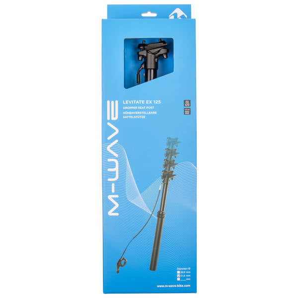 Dropper-Sattelstütze M-Wave Levitate EX, 0-125 mm höhenverstellbar, ø30,9 mm, 475 mm