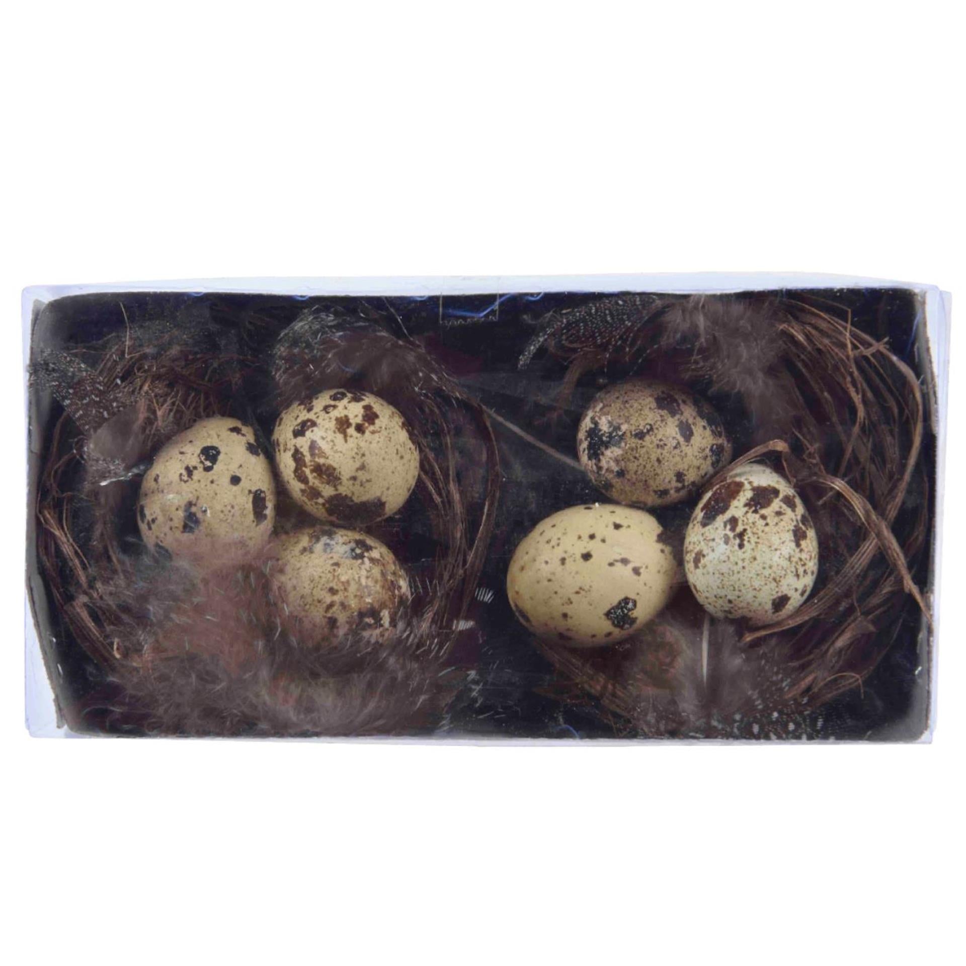 Decoris nest wilg set a 2 stuks 8cm