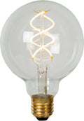 Lucide g95 - filament lamp - ø 9,5 cm - led dimbaar - e27 - 1x4,9w 2700k - transparant