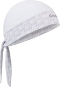 Gripgrab - zomer fiets bandana zweetbescherming uv bescherming hoofddoek fietsmuts - wit - unisex - maat one size