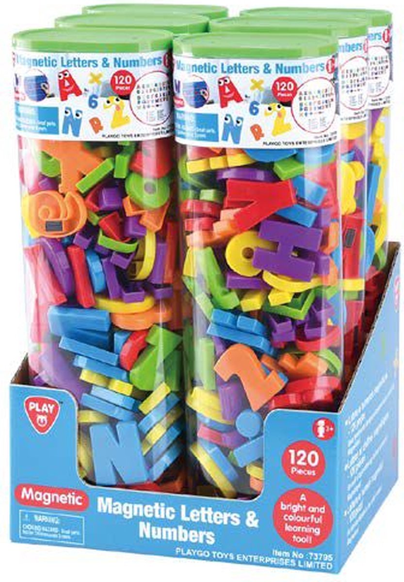Playgo magneet letters en cijfers, 120dlg.