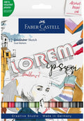 Faber-castell sketchmarker - goldfaber - set 12 kleuren - alcoholmarker - fc-164712