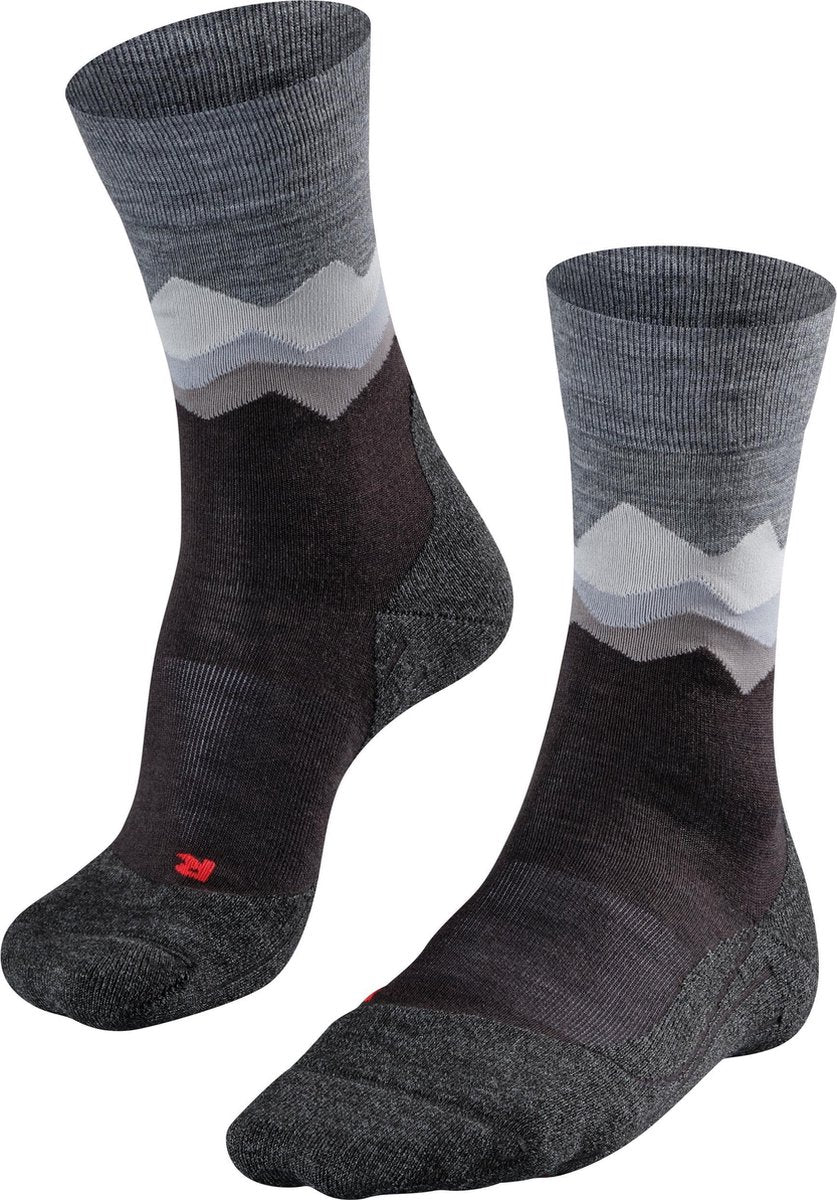Falke tk2 anti-blaar dik wol functioneel materiaal wandelsokken heren zwart - maat 42-43 42 43