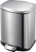 Eko - della pedaalemmer 6 liter - stainless steel plastic - mat rvs - prullenbak