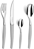 Lou laguiole ® jet matt – 24-delige bestekset – 6 personen – 18 0 chroomstaal – micro-serration – iconische laguiole-bij – cadeauverpakking