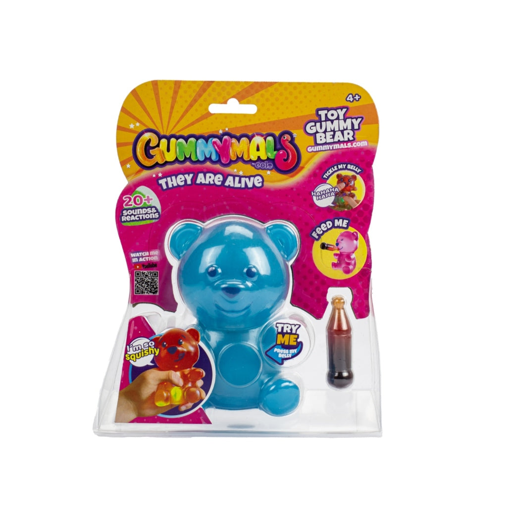 Jiggly Pets Gummymals Gummibär 12 cm + Licht und Sound blau