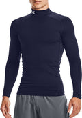 Under armour ua cg armour comp mock-blu heren sportshirt - midnight navy - wit
